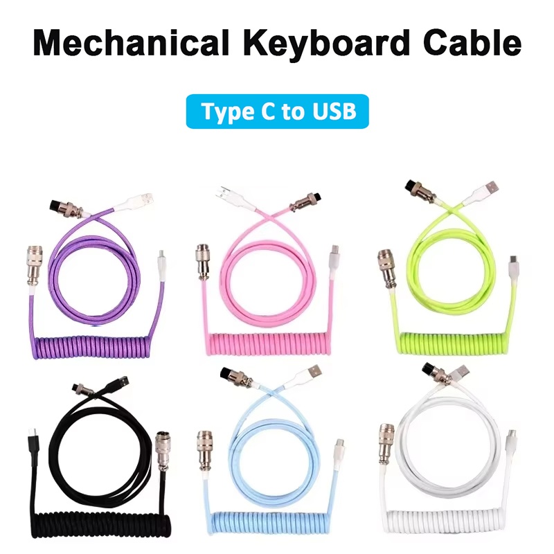 Gaming Keyboard Types - Câble enroulé pour clavier mécanique, câble