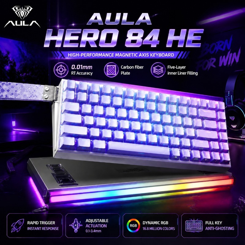 Gaming Keyboard Magnetic Switches - Clavier mécanique de jeu magnétique AULA