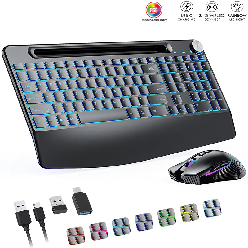 Gaming Keyboard Types - Clavier et souris sans fil 2.4G