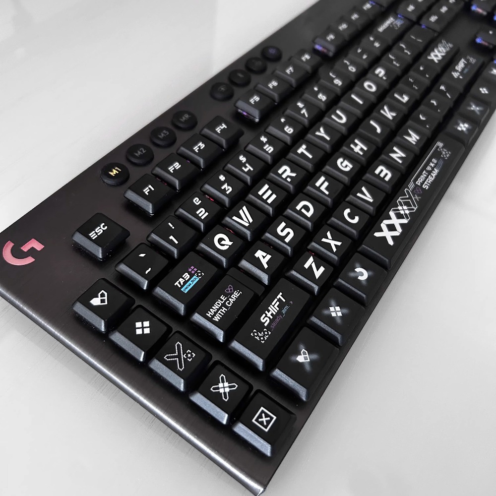 Gaming Keyboard Tkl - Compatible avec les touches PBT Logitech