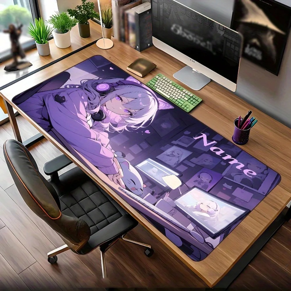 Gaming Keyboard Name - Grand tapis de bureau pour jeux