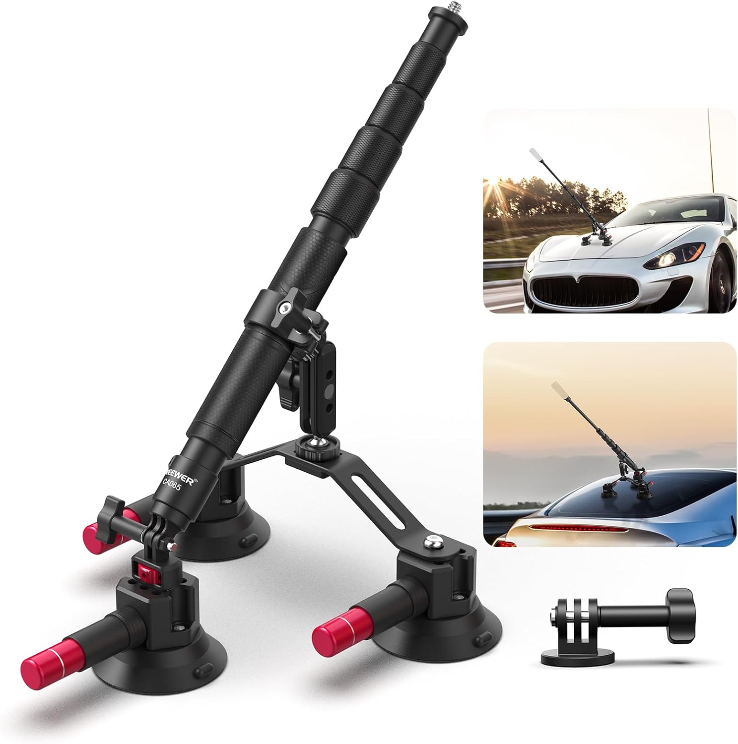 Stabilizer Screw In - Support de voiture à triple ventouse