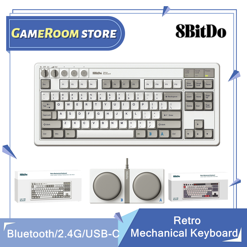 Gaming Keyboard Bluetooth - 8Bitdo Clavier mécanique rétro, clavier de