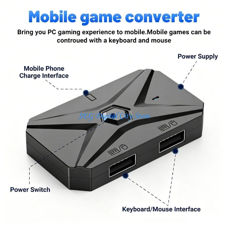 Gaming Keyboard And Mouse Converter For Mobile - Adaptateur clavier souris jeu Mobile U75B,