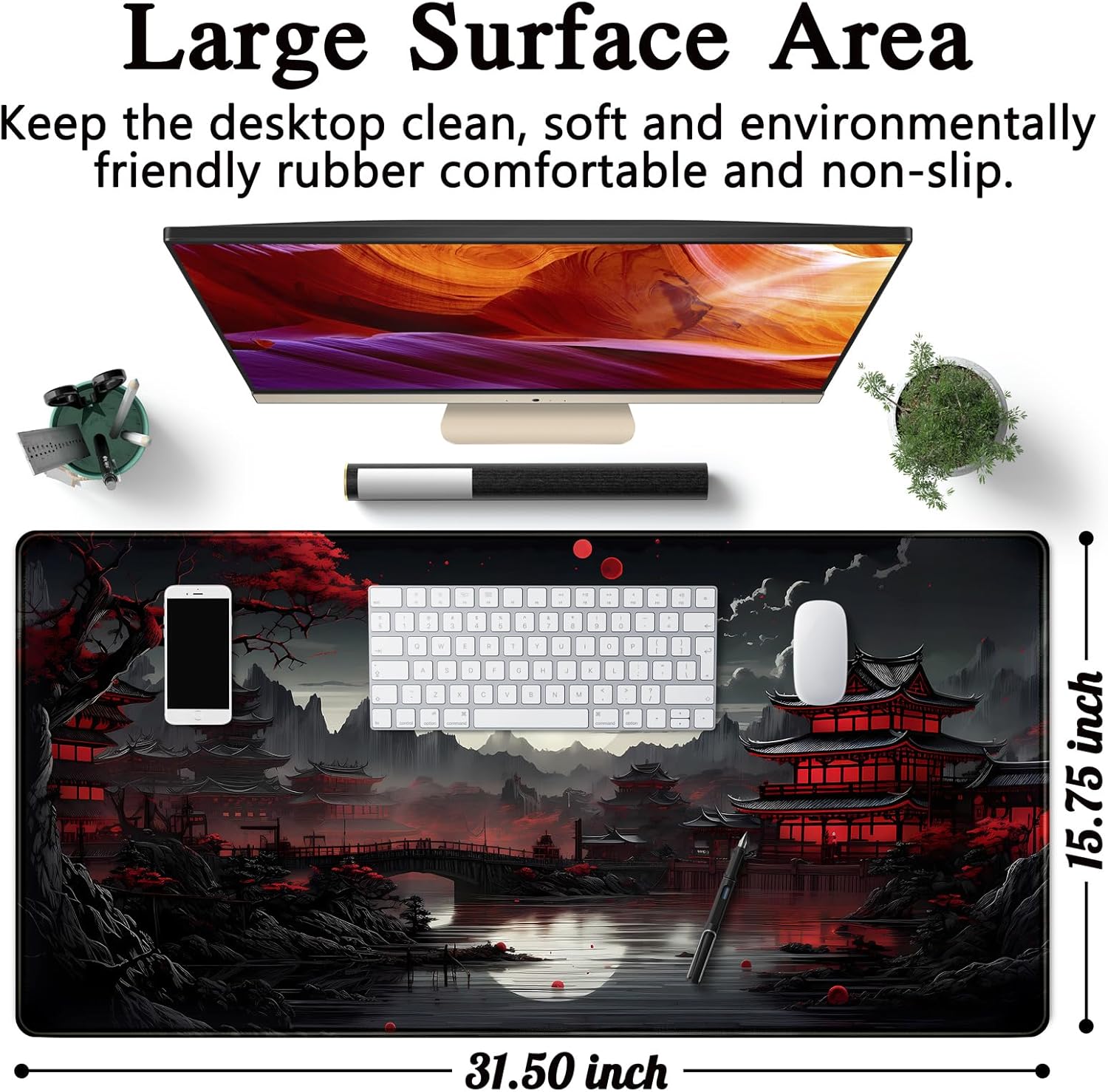 Tapis de bureau japonais bord  - Gaming Keyboard Mouse avis et prix