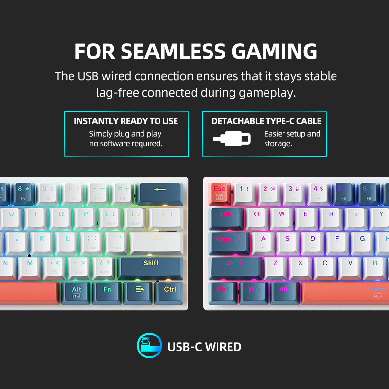 K500-B61 Machenike Mini clavie - Gaming Keyboard Blue Switches avis et prix