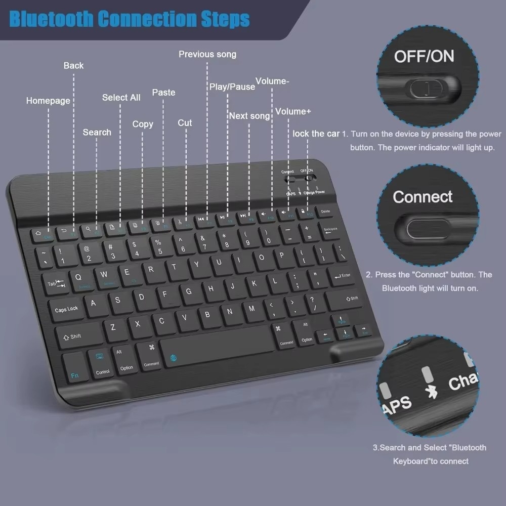 Clavier sans fil Bluetooth 5.0 - Gaming Keyboard Bluetooth avis et prix