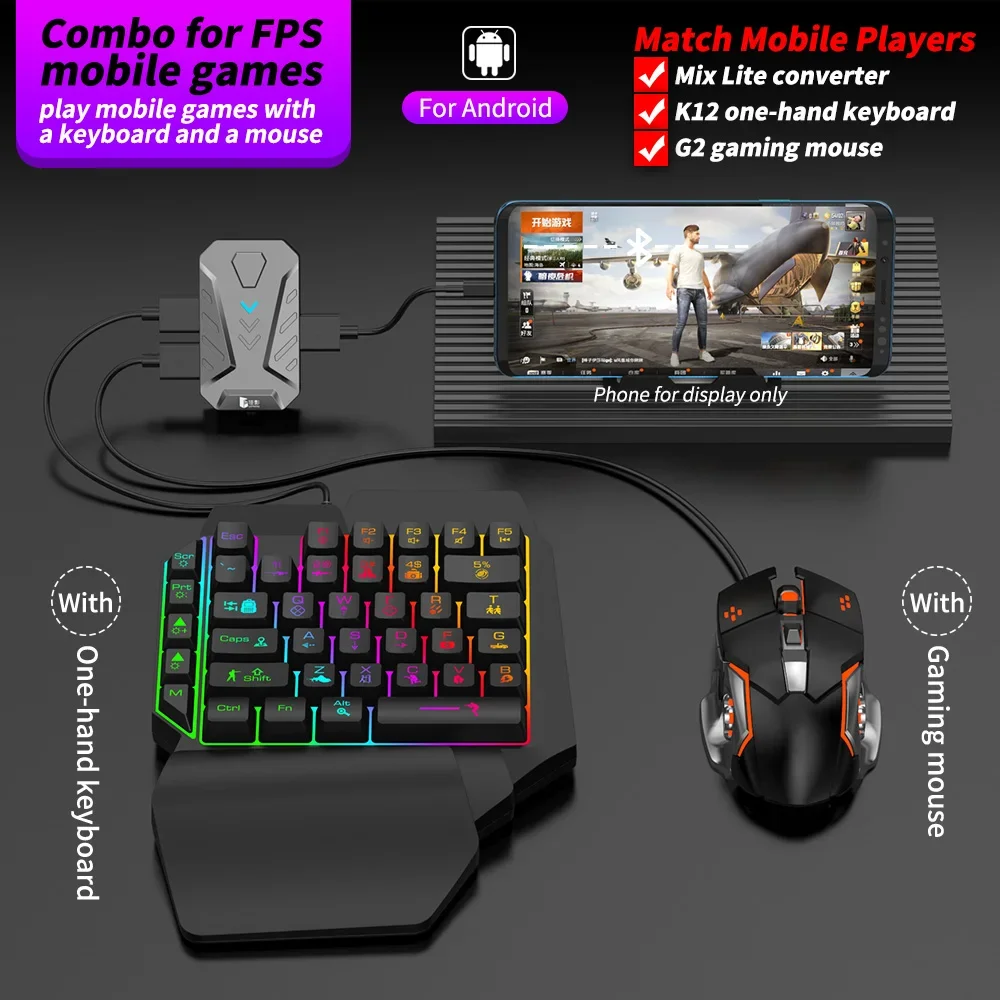 Manette Mixlite en stock pour  - Gaming Keyboard And Mouse Converter For Mobile avis et prix