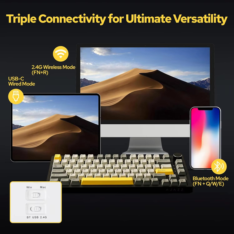 Clavier mécanique de jeu AK820 - Gaming Keyboard Bluetooth avis et prix