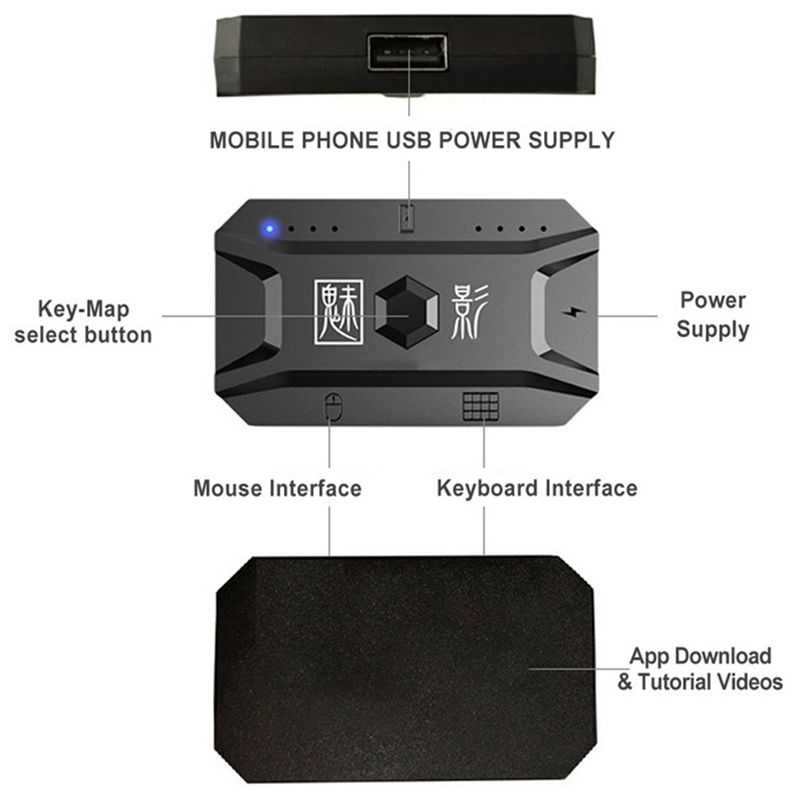 Manette de jeu classique 5X Pl - Gaming Keyboard And Mouse Converter For Mobile avis et prix