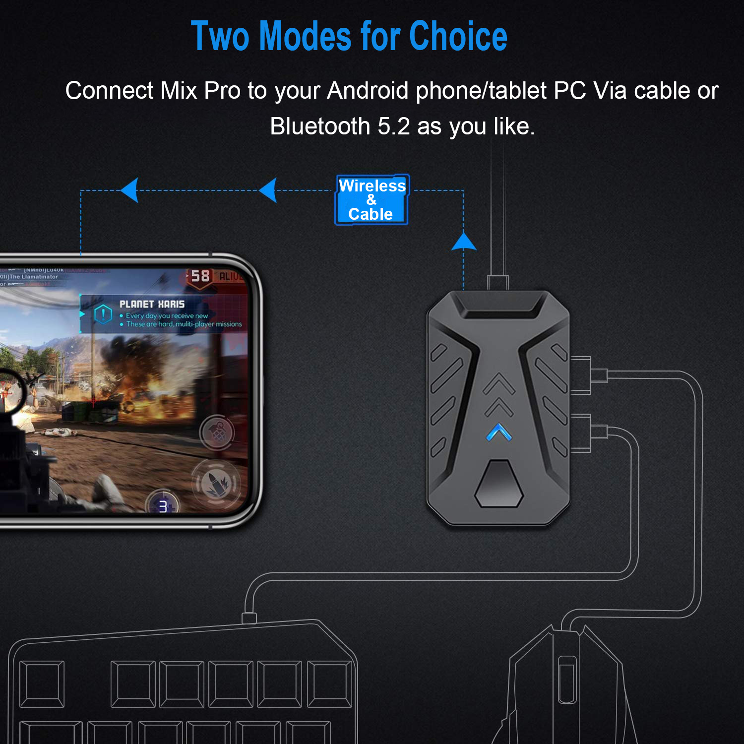 Convertisseur de jeux mobiles, - Gaming Keyboard And Mouse Converter For Mobile avis et prix