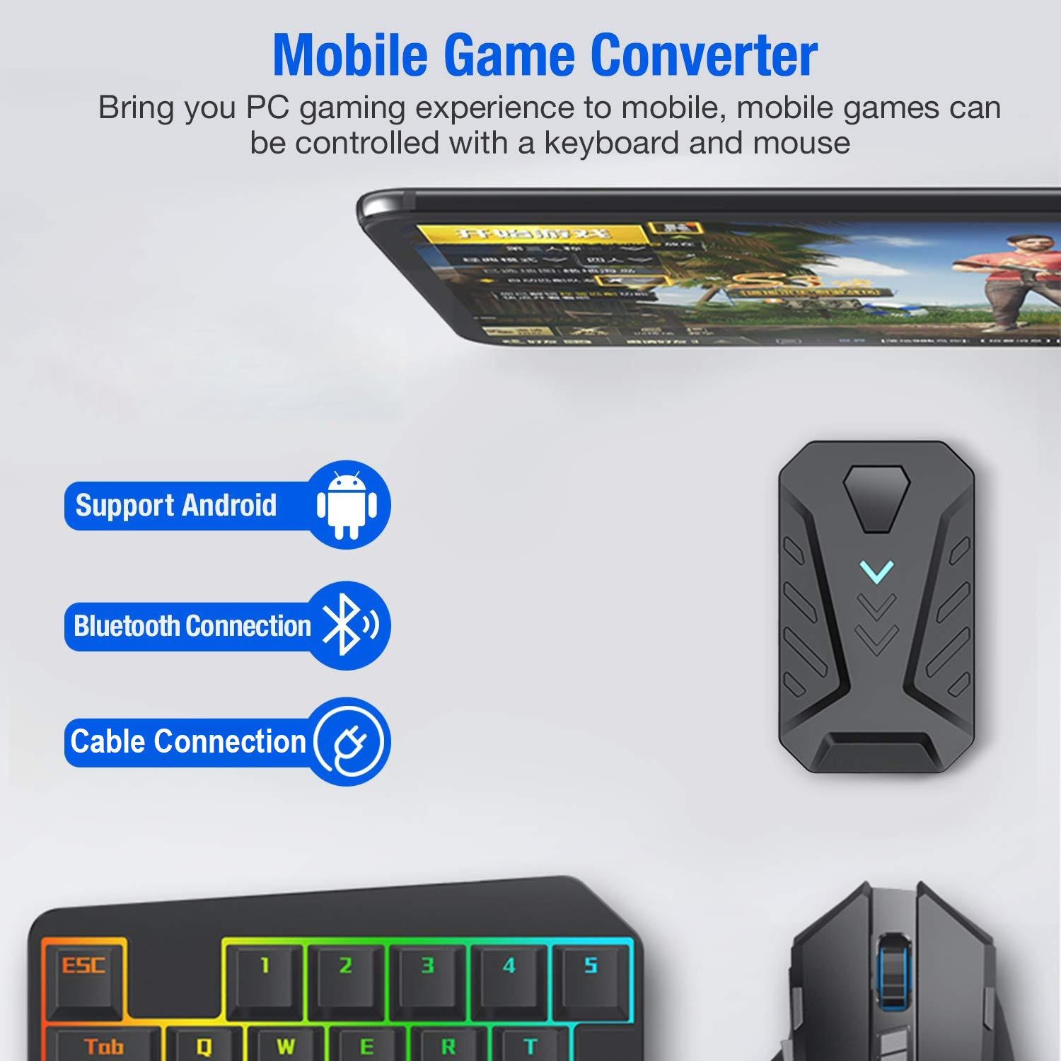 Convertisseur de jeux mobiles, - Gaming Keyboard And Mouse Converter For Mobile avis et prix